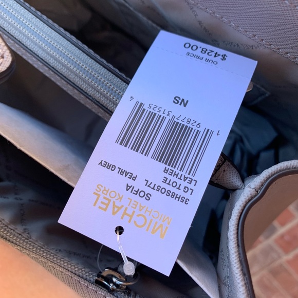 Michael kors Sofia large leather tote bag grey - Picture 4 of 8